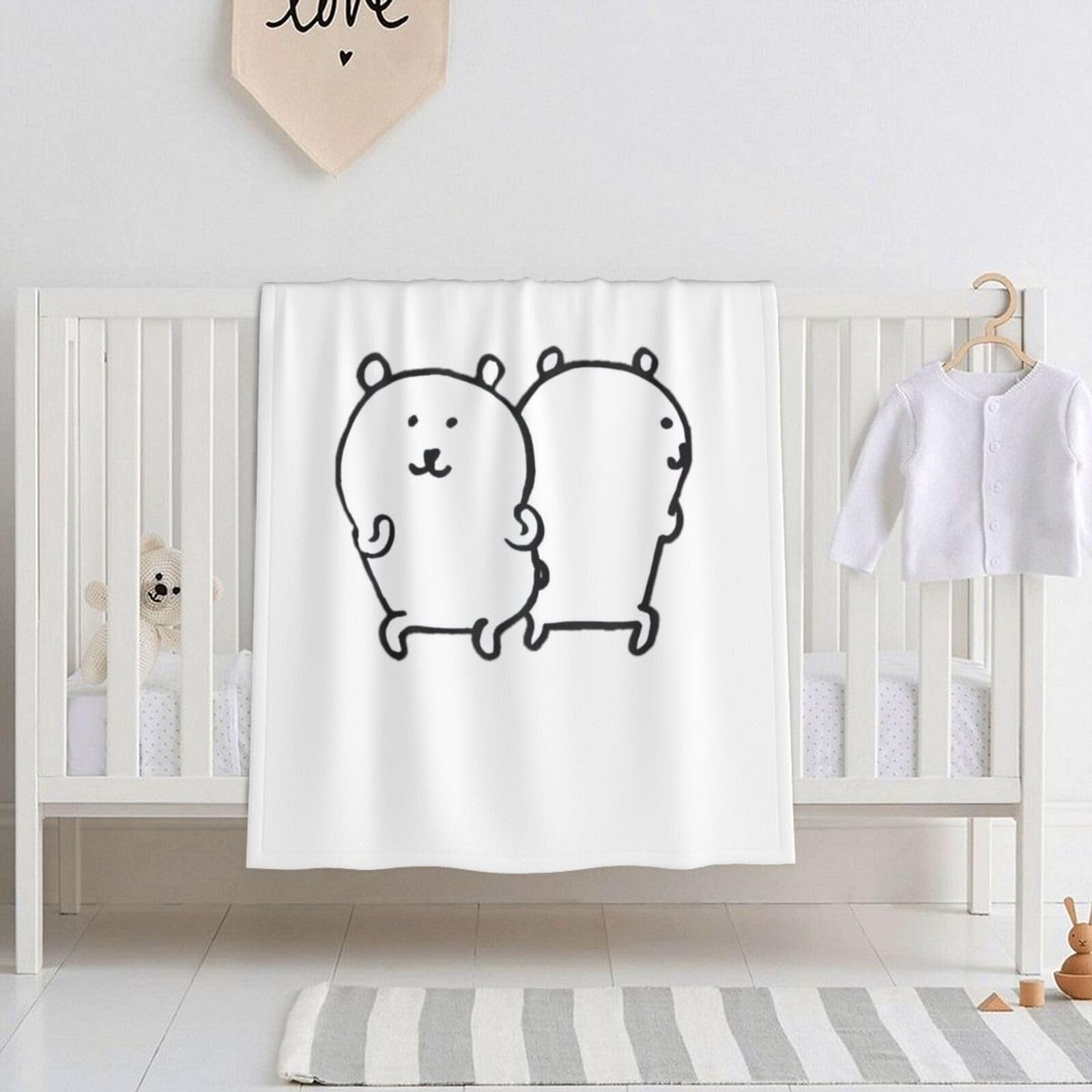 Amazon.co.jp: 自分ツッコミくま 赤ちゃん ブランケット 毛布