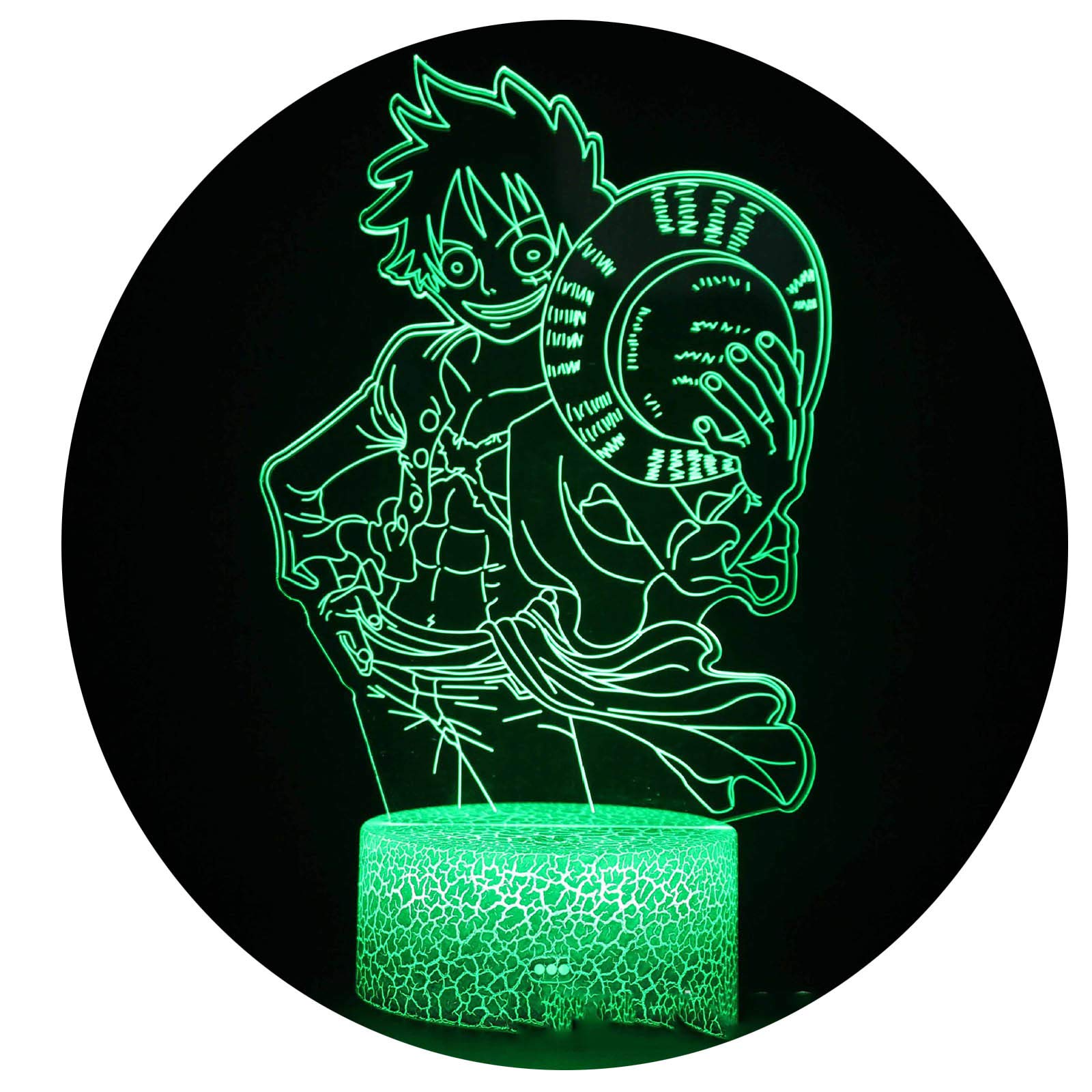 3D Illusion Lamp Led Night Light One Piece Monkey D Luffy Anime Figure Home Decoration Creative Child Baby Gift Bedroom,D,16 colors