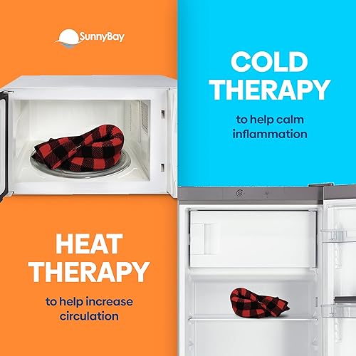 Miniatura 7 de SunnyBay Almohadilla térmica para microondas, envoltura térmica húmeda para el cuello y los hombros, versátil bolsa de frijol con peso o compresión