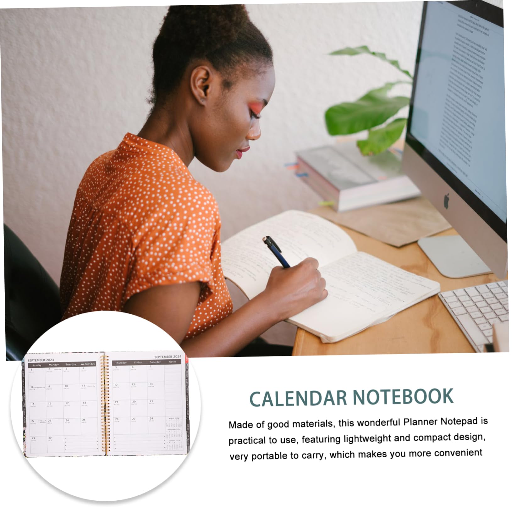 LALAFINA Quaderno Planner Planner Giornaliero Quaderno Resistente All Usura Blocco Note Agenda Ufficio Blocco Note Agenda Inglese