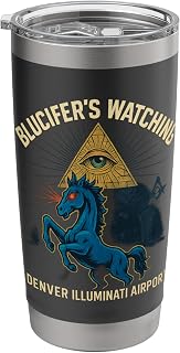Watching Airport Denver Blue Mustang DIA Colorado Stainless Steel Insulated Tumbler
