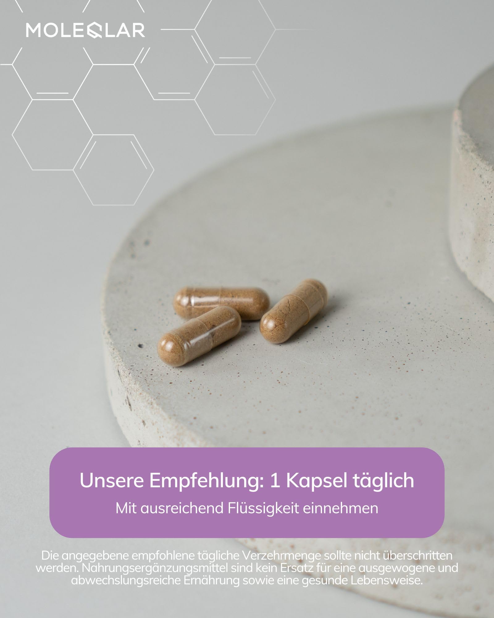 MoleQlar Astragalus Kapseln 60 Stück - 50 mg Astragalosid pro Kapsel - Traganthwurzelextrakt - Laborgeprüft und standardisiert