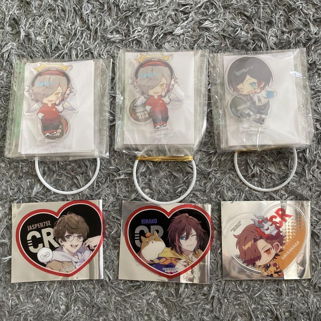 Amazon.co.jp: Crazy Raccoon デフォルメアクリルスタンド 3個＋しおり