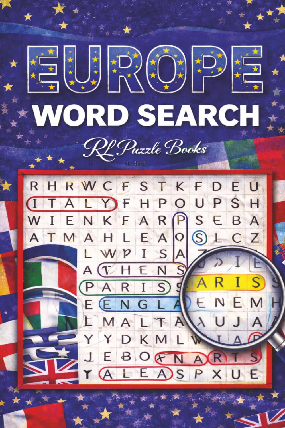 Europe Word Search: Geography Puzzle Book for Adults & Teens Featuring Countries, Cities, Landmarks, Travel and Relaxing Brain Games