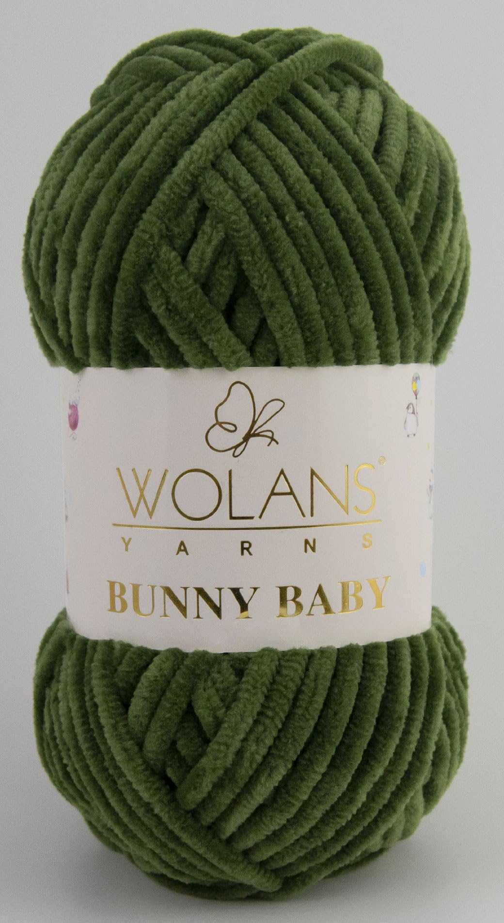 Wolans Bunny Baby Chenile Style Yarn Wool 72 Colours Available 100g Balls (Dark Green Col 32)