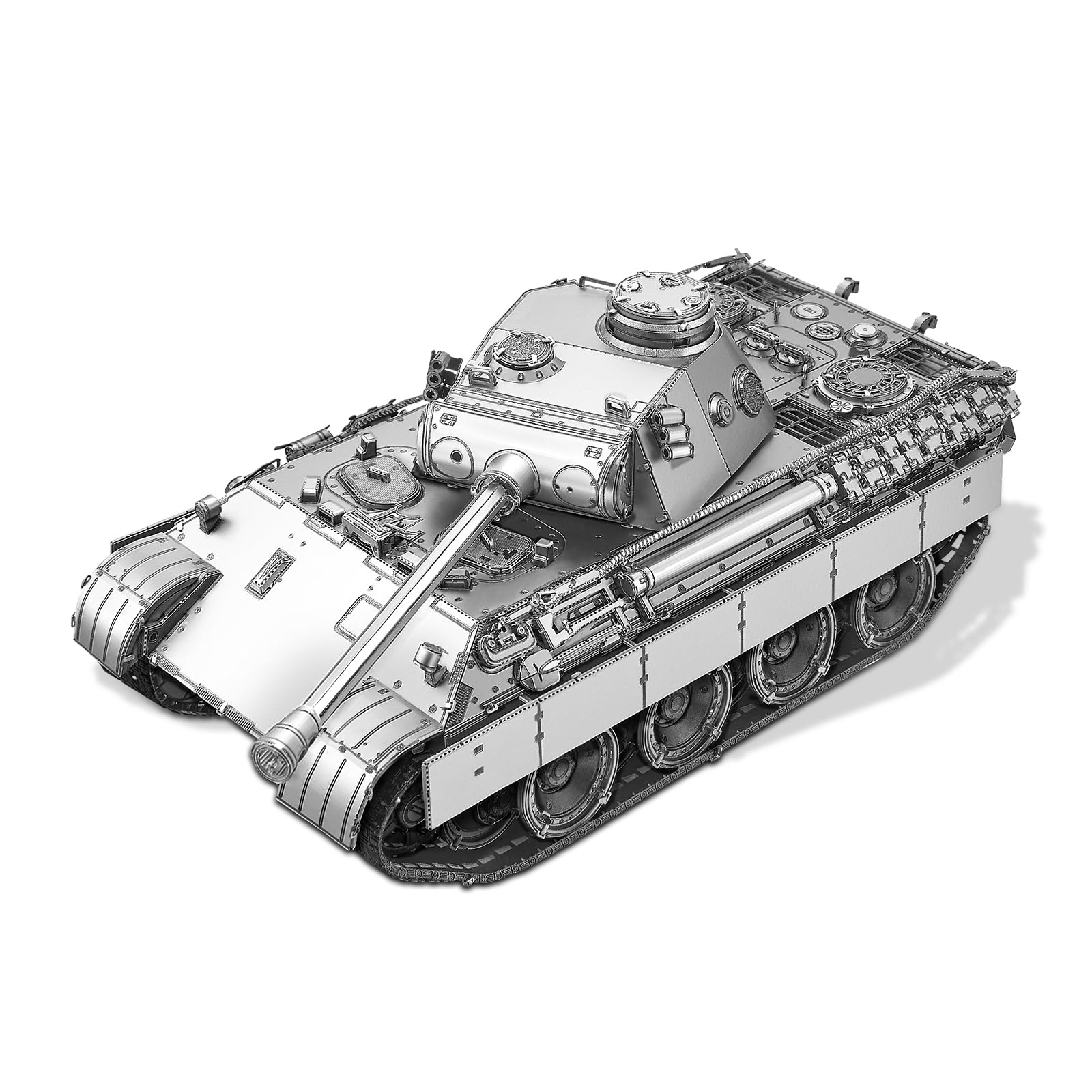 Piececool Metal 3D Puzzle Black Panther D Medium Tank, Model Kits for Adults to Build, 304 Stainless Steel, Assembly is required, No adhesive required, Difficulty level 4