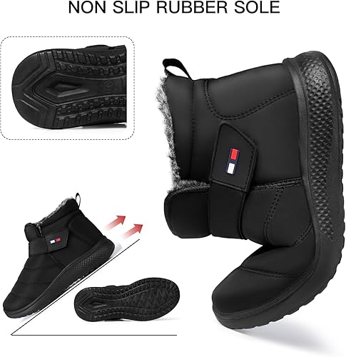 Miniatura 4 de SHIBEVER Botas de invierno para mujer botas de nieve impermeables para mujer, botines cómodos y resistentes a la moda