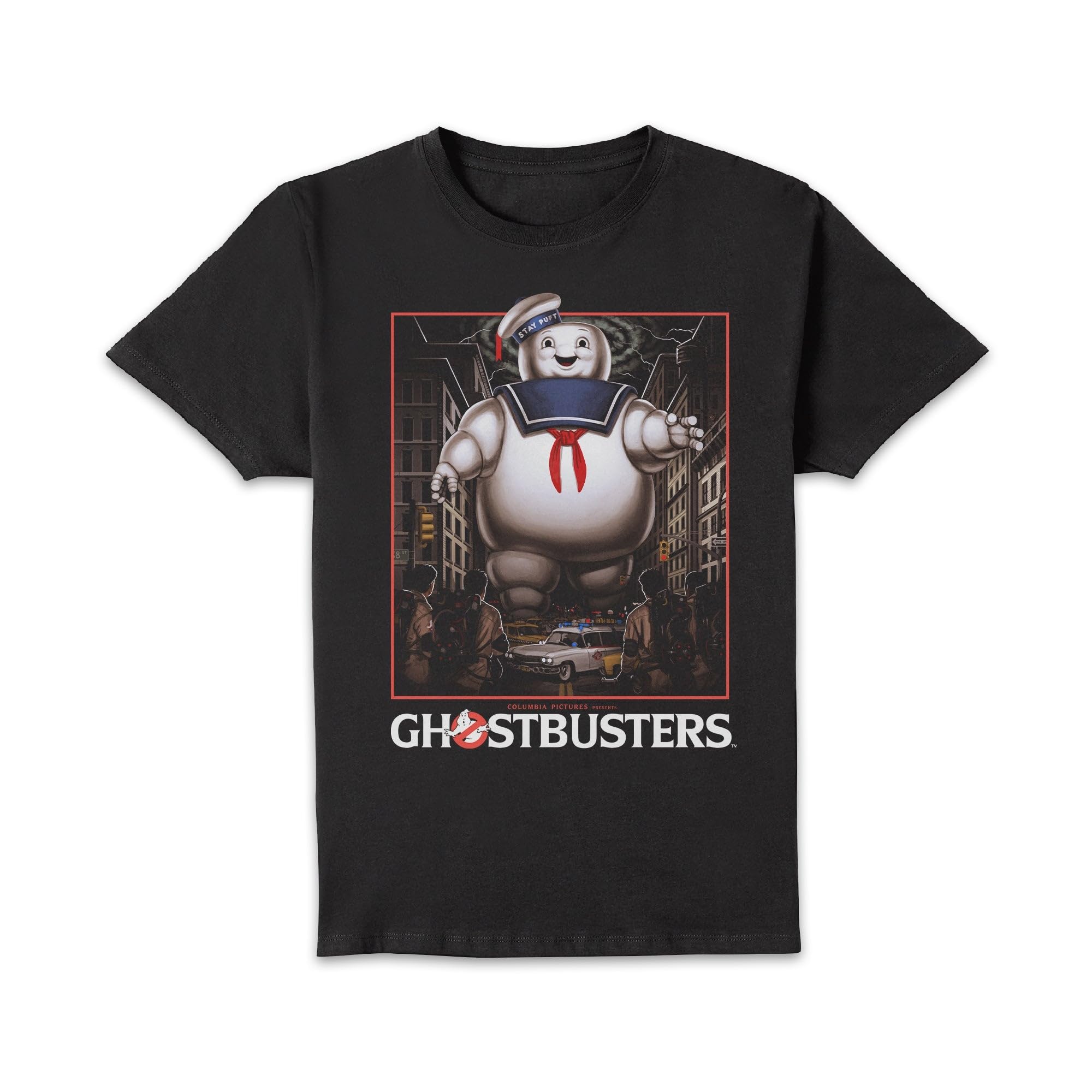 Ghostbusters Unisex Black Marshmallow Man T-Shirt - | Size: Medium