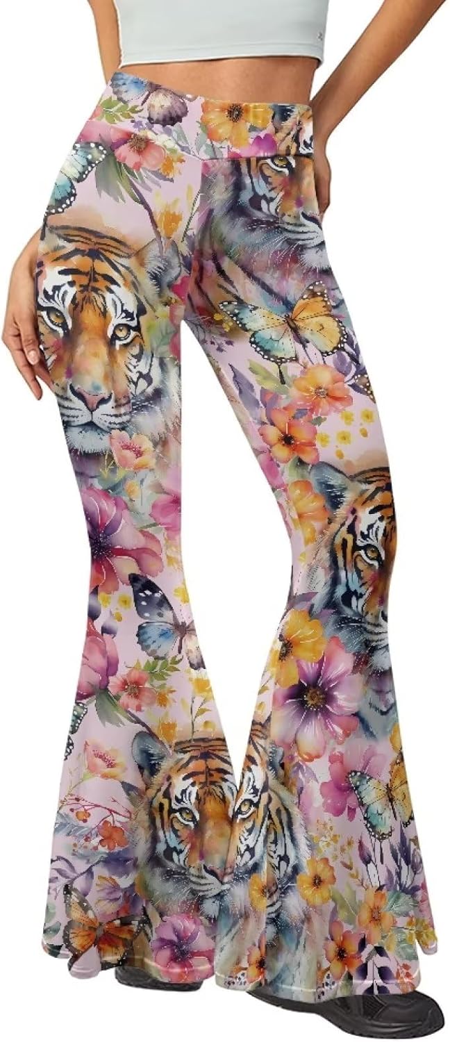 Renewold Women's Yoga Pants Women Ladies Flared Leggings High Waisted Workout Casual Dance Bootcut Pants