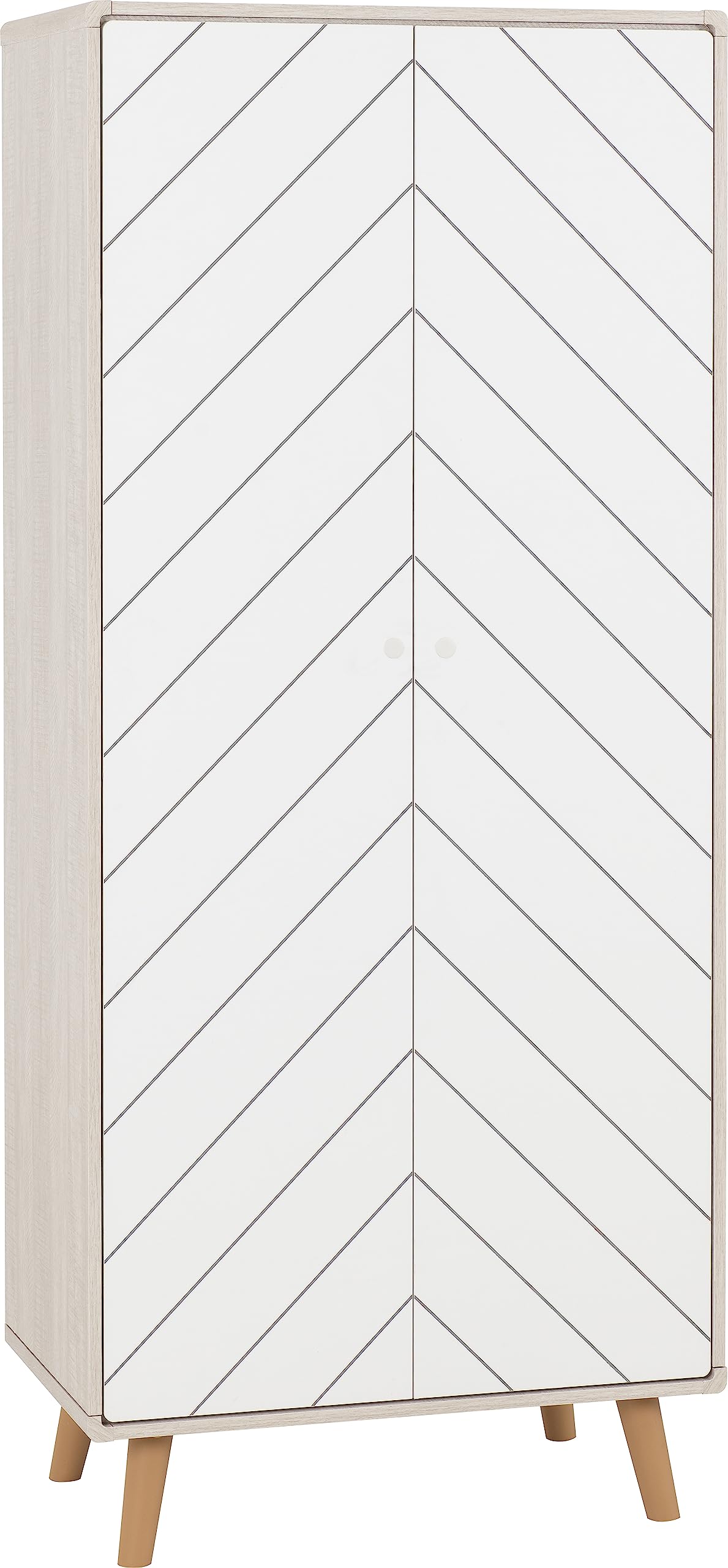 Seconique Dixie 2 Door Wardrobe in Dusty Grey/White