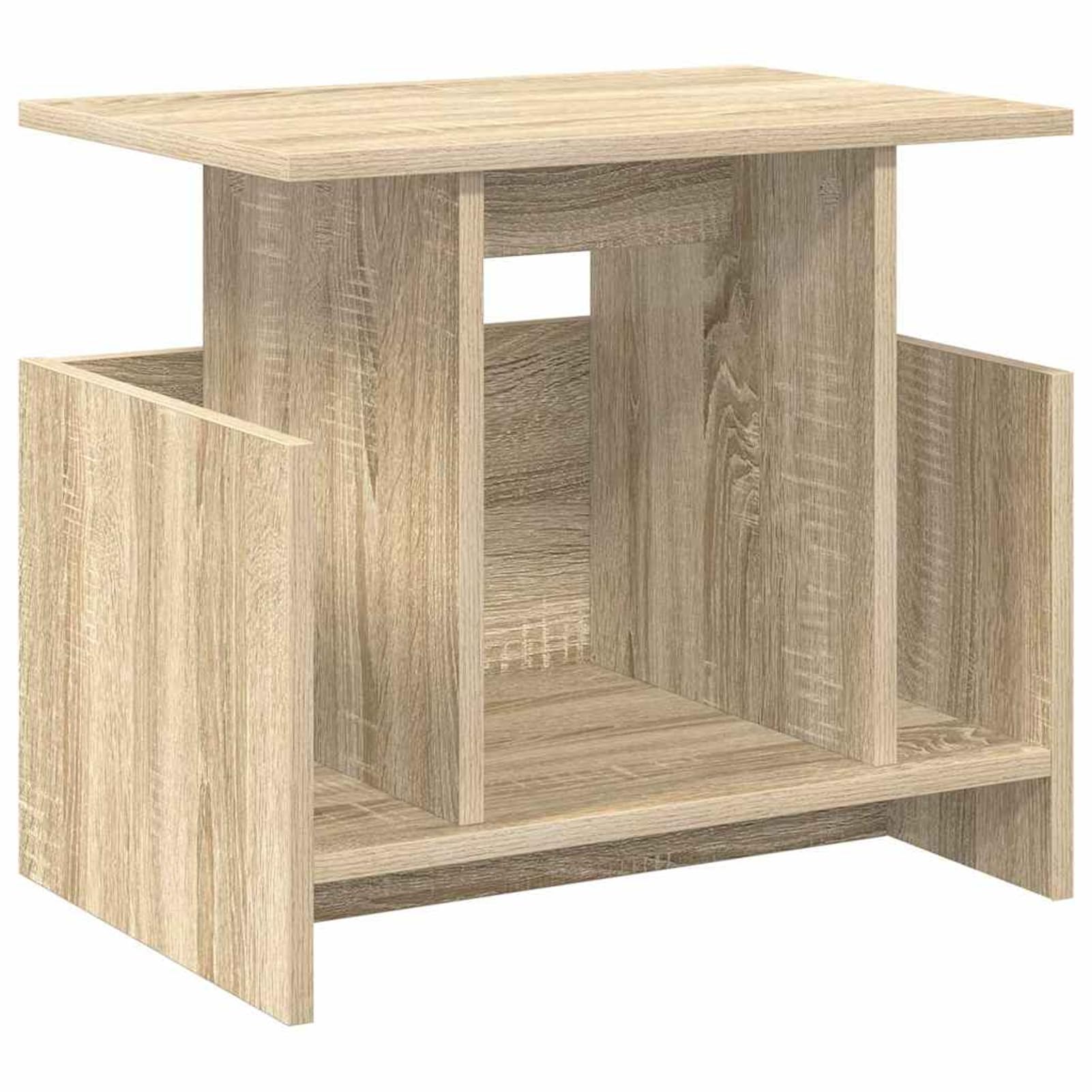 Gecheer TV-Ständer Sonoma-Eiche 50 x 35 x 45 cm Holzwerkstoff, Fernsehschrank Fernsehtisch TV-Lowboard für Wohnzimmer Home-Cinema Gamerzimmer891004