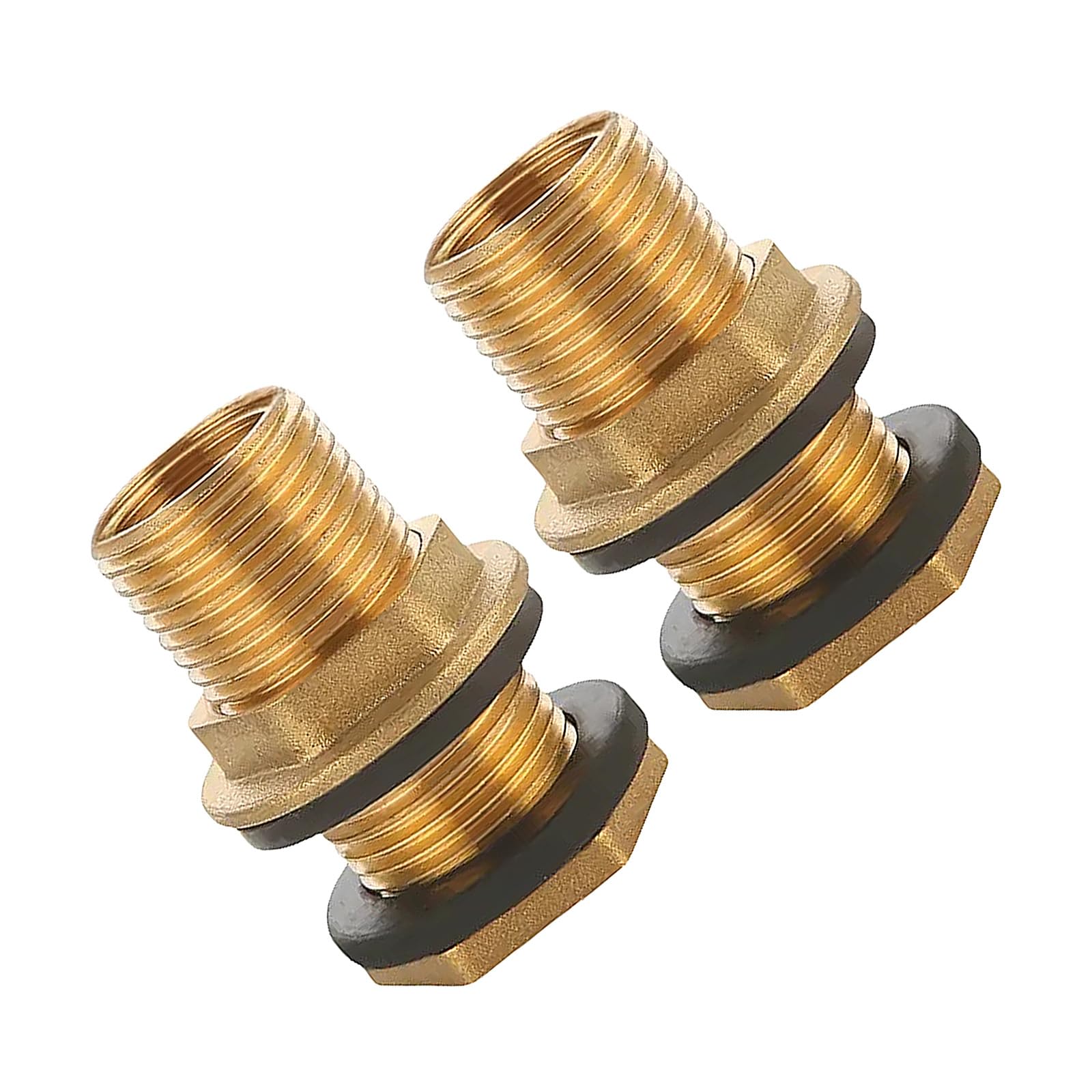 Sturdy Brass Tanks Connectors with Seal G3 / 8 to G1 / 2Inch for Container Plumbing and Water Installations High Temperatures Brass Hose Fitting