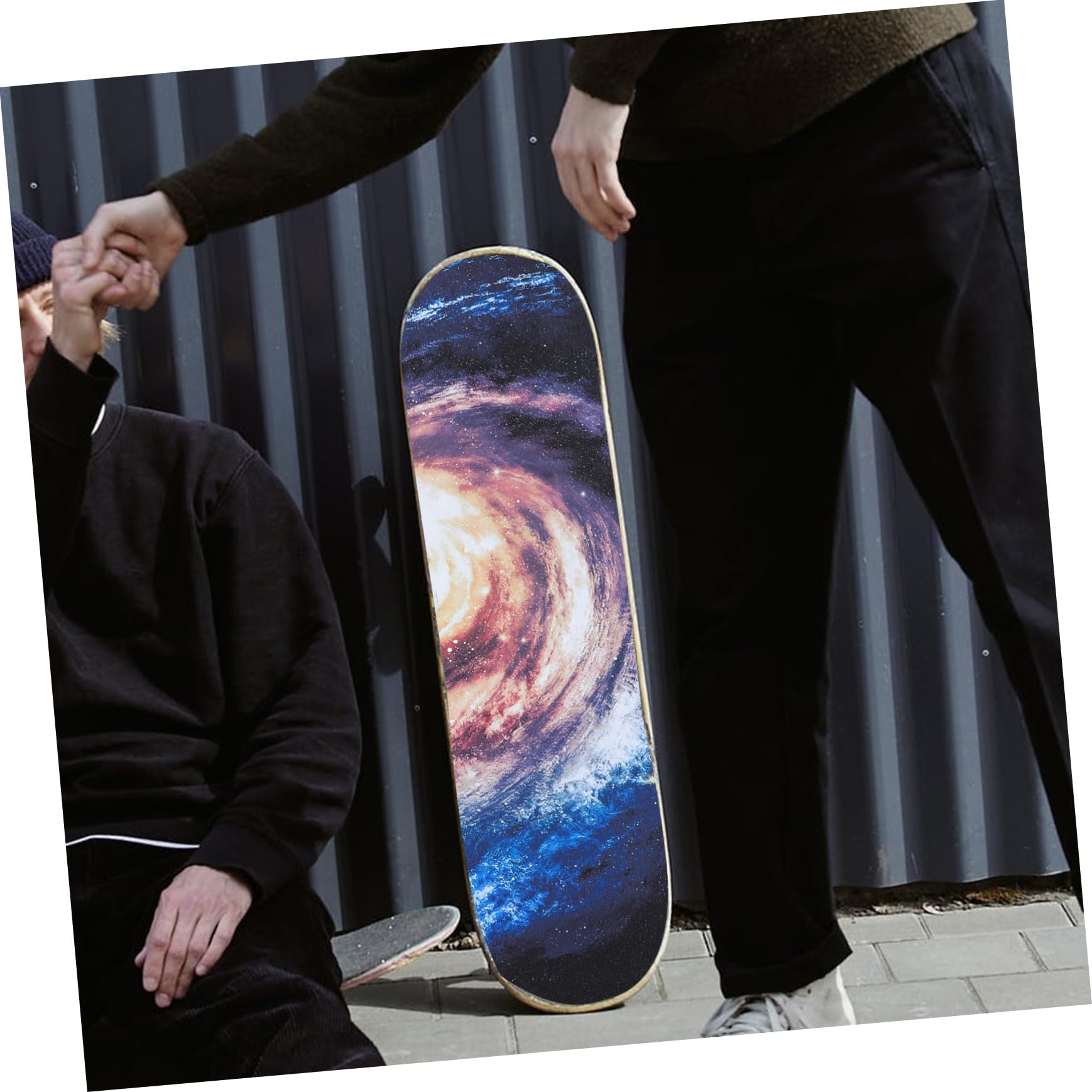 ibasenice 2 Stück Skateboard Sandpapier Grip Tape Wasserdichtes Rutschfestes Zubehör für Skateboards und Scooter zum Schutz Dekoration Selbstklebend Langlebig für Skateboarder