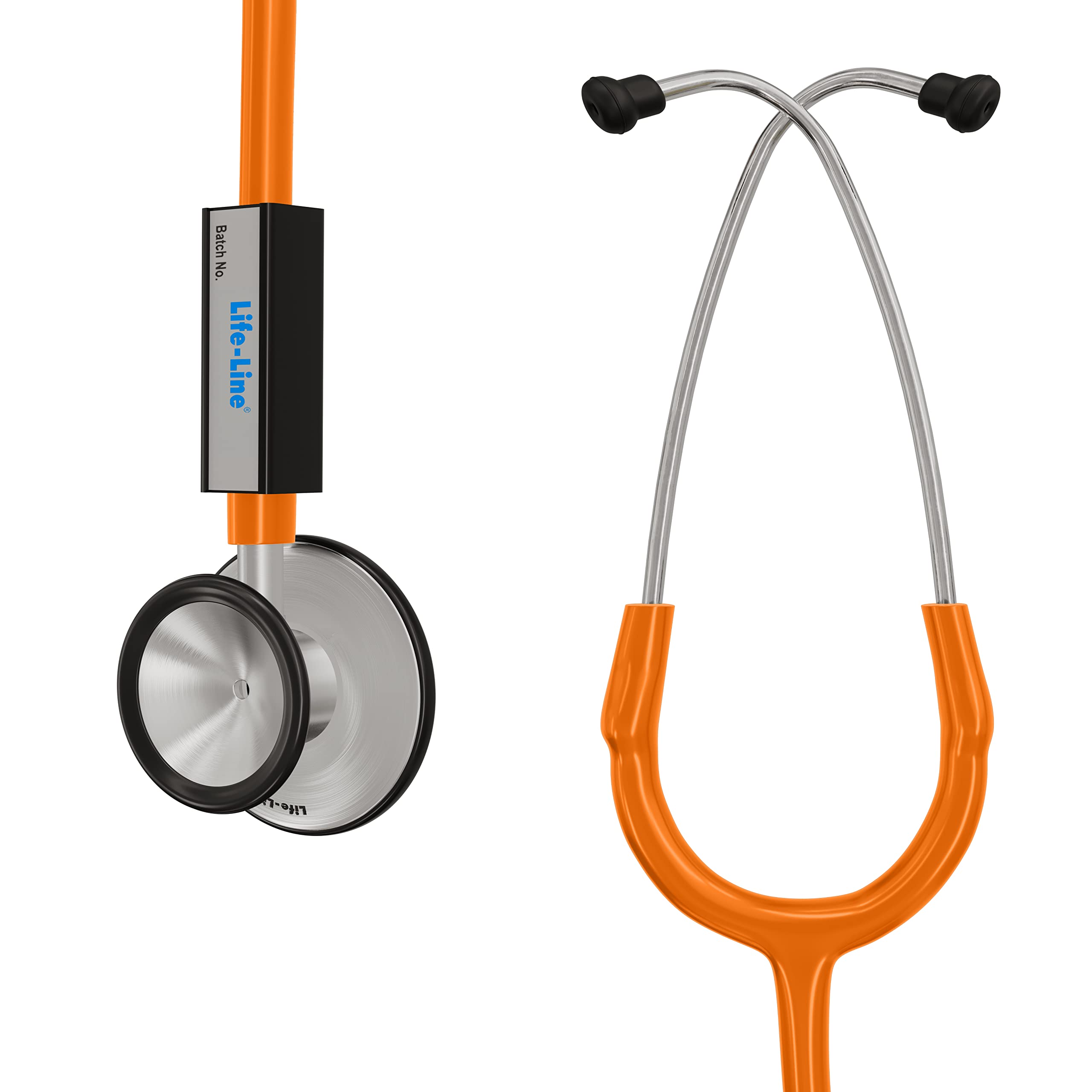 LIFE LINE Junior Stethoscope (Orange) | Single Diaphragm Aluminum Sand finish Chest Piece for Adult| Y Tube | Suitable for Doctors, Nurses, Students-image-32