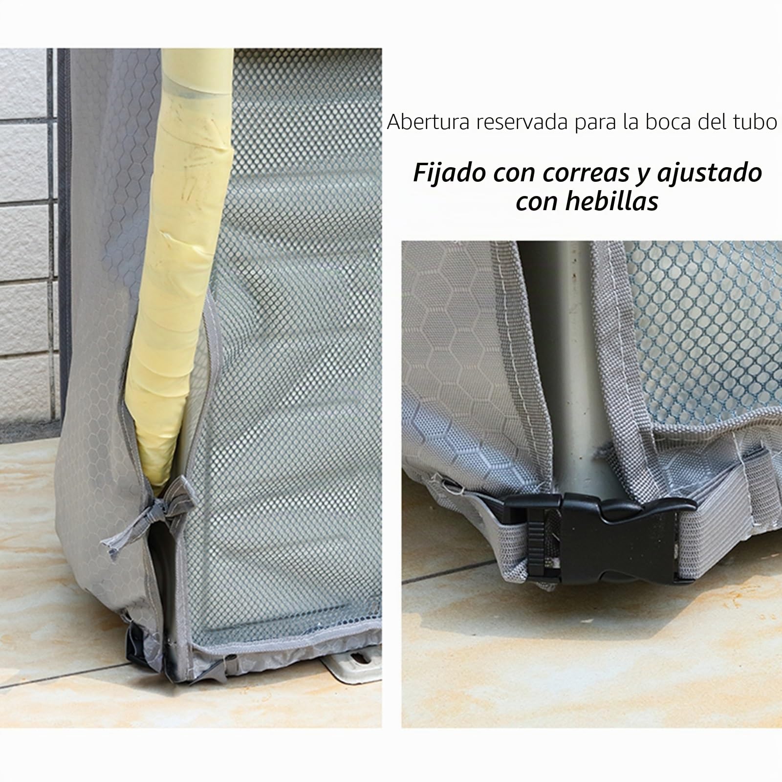 Fundas Aire Acondicionado Exterior, Tapa del Aire Acondicionado, Impermeable y a Prueba de Polvo, Protección Solar y Aislamiento Térmico, Tela Oxford 600D(Silver,100x43x80cm)