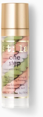 Stila One Step Correct Skin Tone Correcting & Brightening Primer Serum, Make Up Primer Neutralises Redness and Sallowness to Even Out Complexion, Face Primer to Hide Blemishes - 30ml