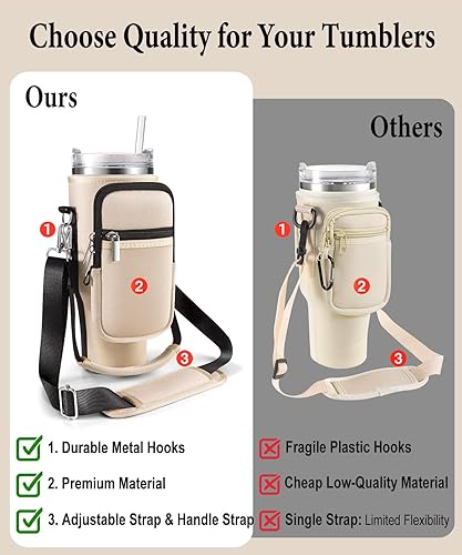 Miniatura 3 de Bolsa de transporte con bolsillo para teléfono Stanley vaso de 40 onzas con asa y vaso Simple Modern de 40 onzas  Soporte para botella de agua para