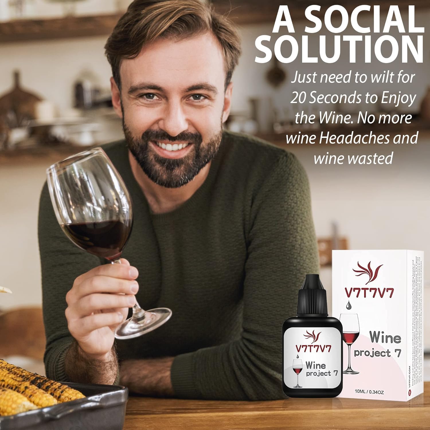 1 paquete de gotas de filtro de vino, eliminador de sulfitos rojos para amantes del vino blanco, accesorios de limpieza sin sabor, filtro para histaminas y sulfitos, regalos de fiesta para él hombres