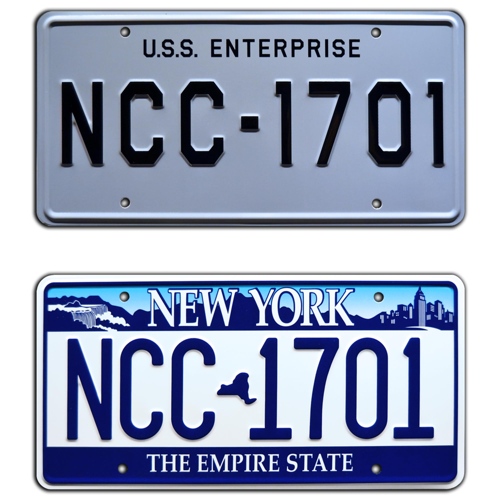 Enterprise + Heroes | NCC 1701 | Metal Stamped License Plates