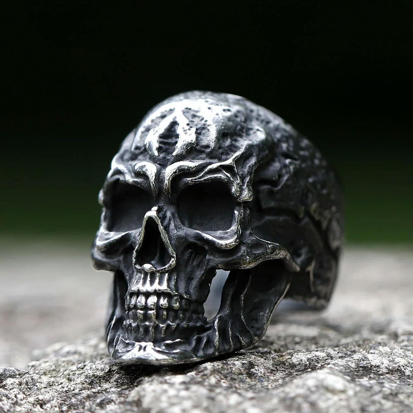 New Men's Fashion Skull Ring For Teens Gothic Punk Biker Jewelry Gifts Vintage