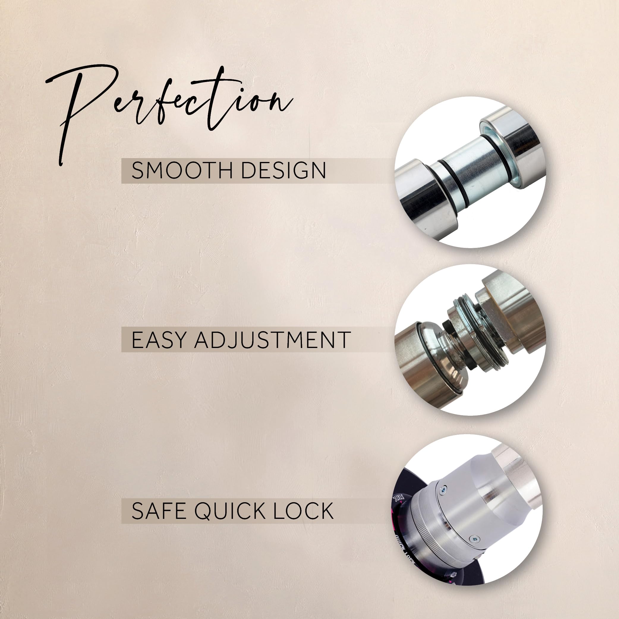 LUPIT Classic G2 Quick Lock - Portable Dance Pole for Home - Spinning & Static Mode - Professional Pole Dancing Pole for Apartment, Club, Party, Pub - Easy Installation - No Drilling: 42 mm Stainless Steel