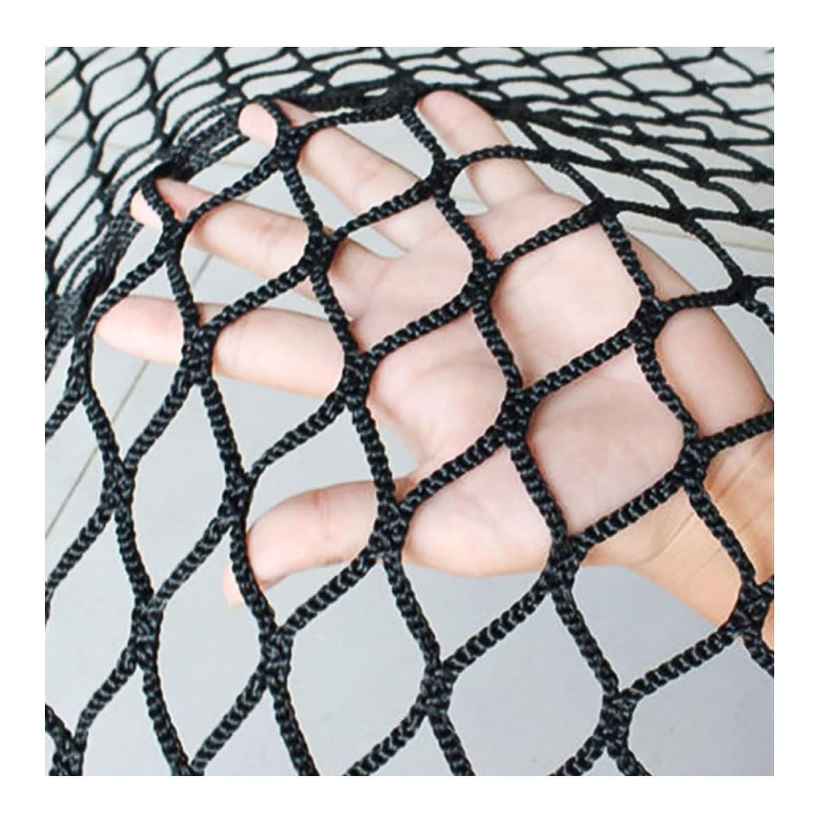 Nytghyt Black Safety Netting, Double Needle Knitted Safety Net, Rope Net For Playground, Ball Net Partition Net And Hanging Net, Can Be Customized(0.8X4m/3X13ft)
