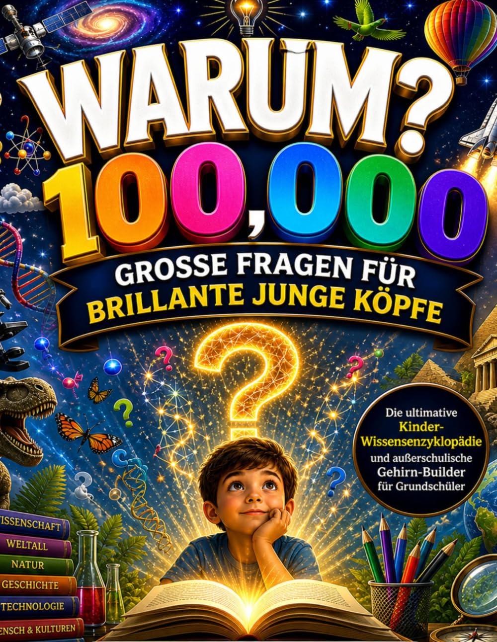 Warum? 100.000 Grosse Fragen Für Brillante Junge Köpfe: Die ultimative Kinder-Wissensenzyklopädie und außerschulische Gehirn-Builder für Grundschüler