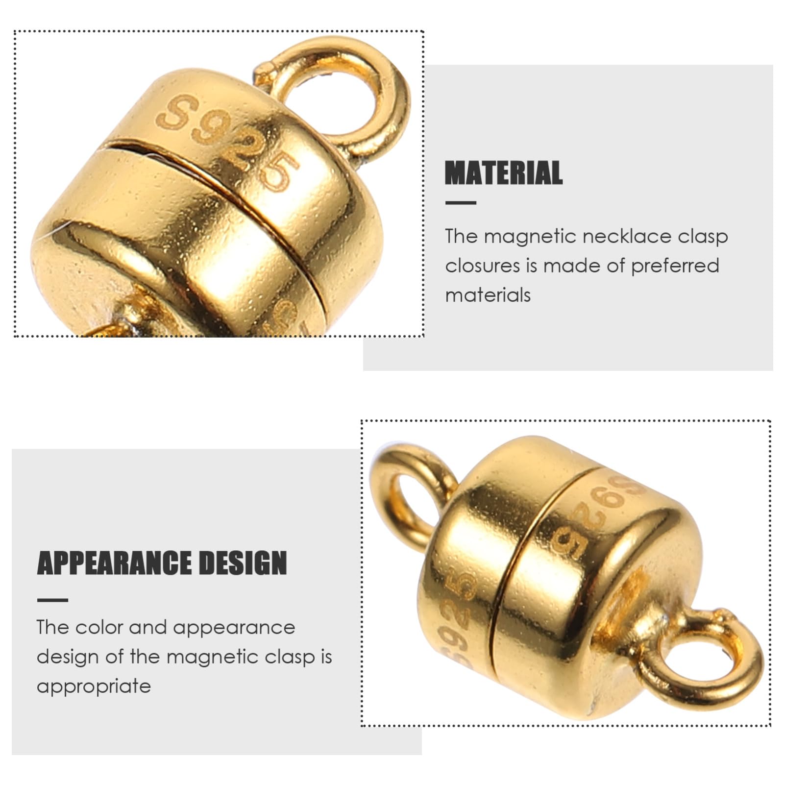 MAGICLULU 5stücke Magnetverschluss Für Schmuck Magnetische Verschlüsse Für Armbänder Und Halsketten Schmuckverbinder