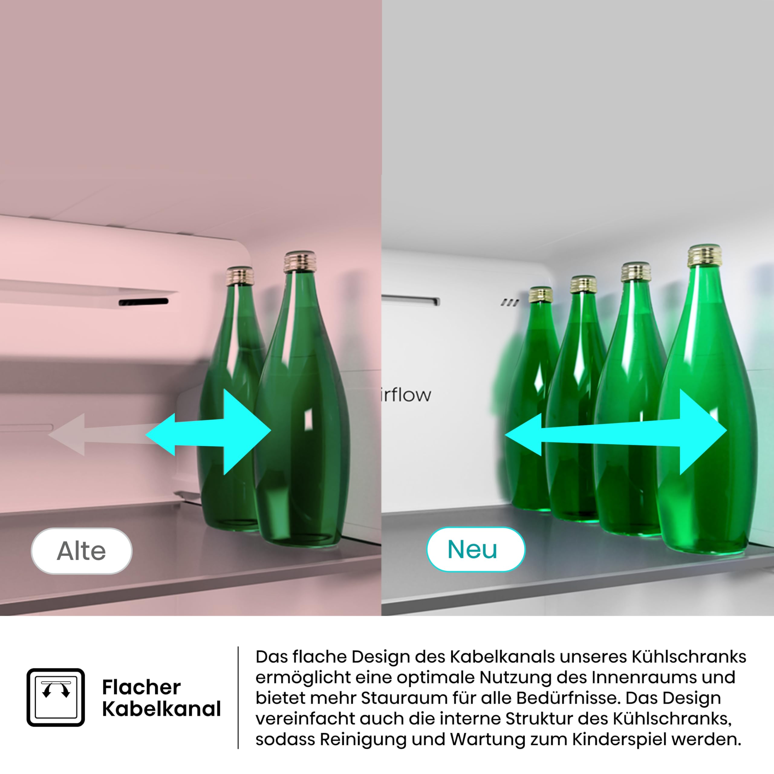 Hisense RS3P558NEIE Side-by-Side/ 544L/ Großes Fassungsvermögen/XXL Türfach/Multifunktionale Getränkeablage/Flat Duct/No Frost/SuperCool/BxHxT: 91,1×178,6×61,5cm/ Silber [Energieklasse E]