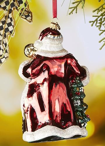Miniatura 2 de MacKenzie-Childs Adorno de cristal - Papá Noel mágico de Navidad con bastón
