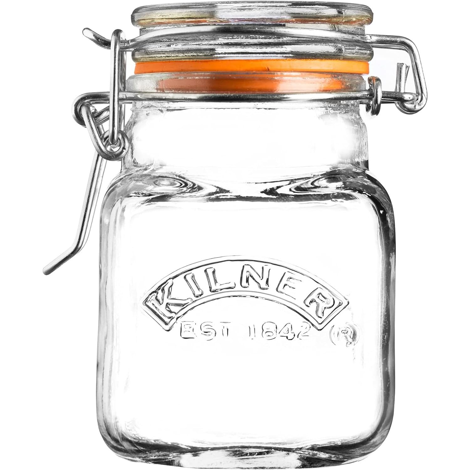 Amk Clear Amk® Square Spice Jar Glass Jar With Airtight Lid Ideal For Storing Herbs And Spices 70Ml