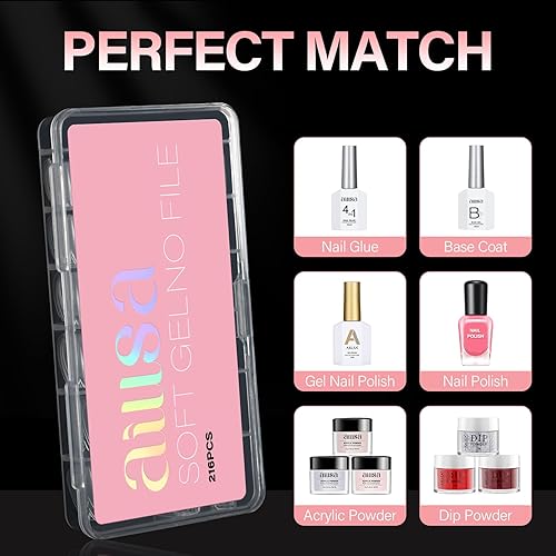 Vista 28 de AILLSA Puntas de uñas medianas de almendra, uñas acrílicas medio mate, gel transparente, cobertura completa, preliminadas, uñas postizas