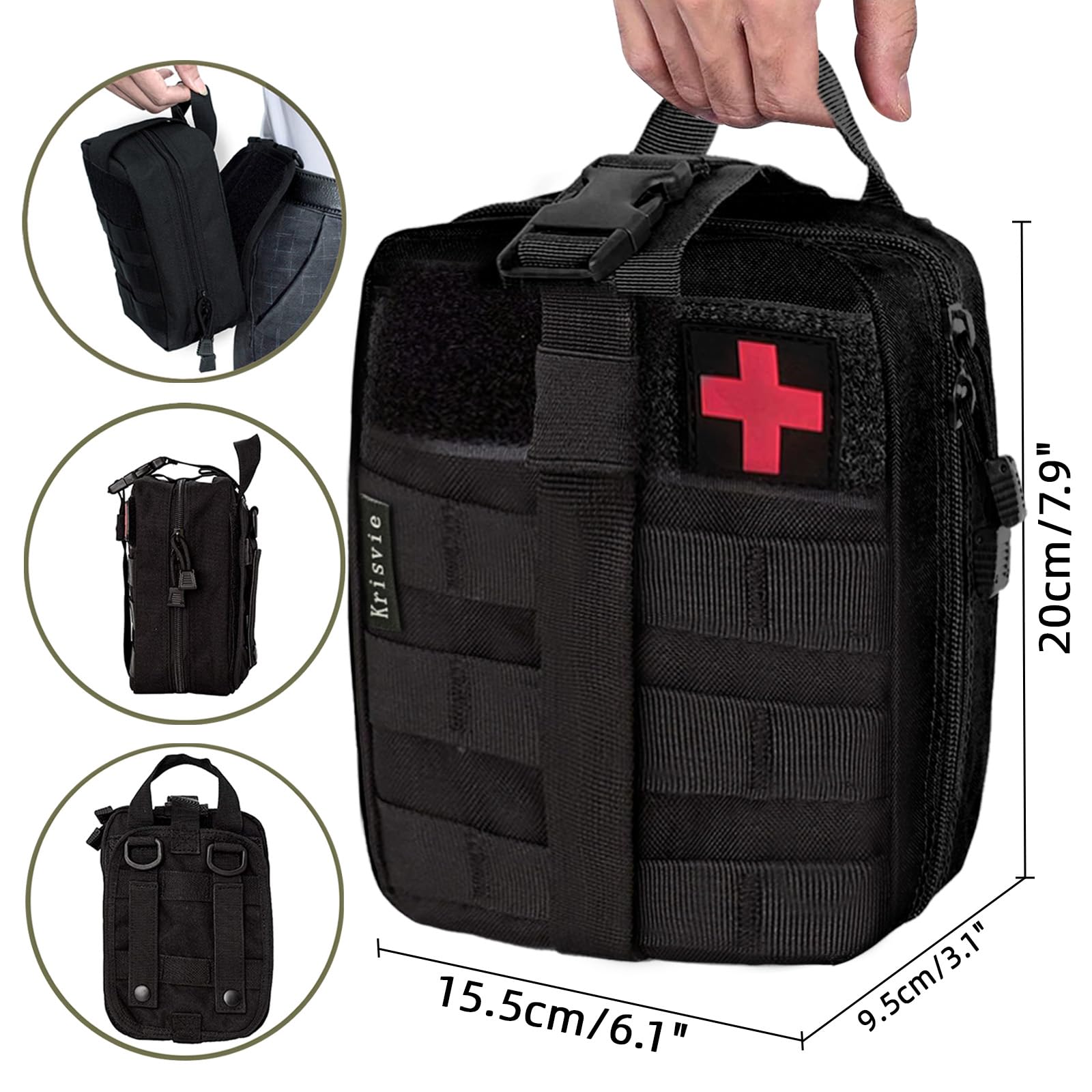 Winbang Kit médical Tactique, Trousse de Secours Tactical Molle Sac de