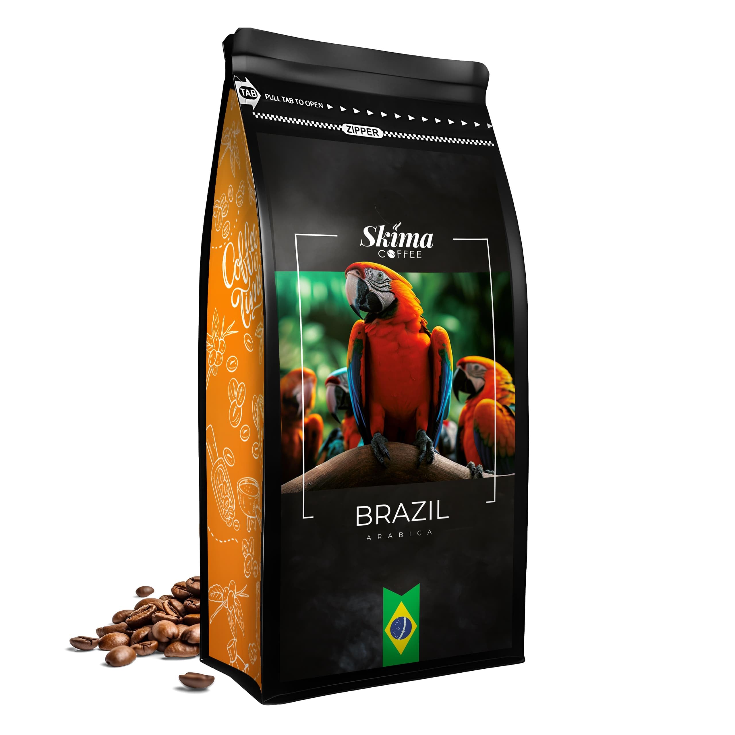 SkimaCoffee Café en grano 3 x 1 kg BRASIL/COLOMBIA/ITALIA COMO