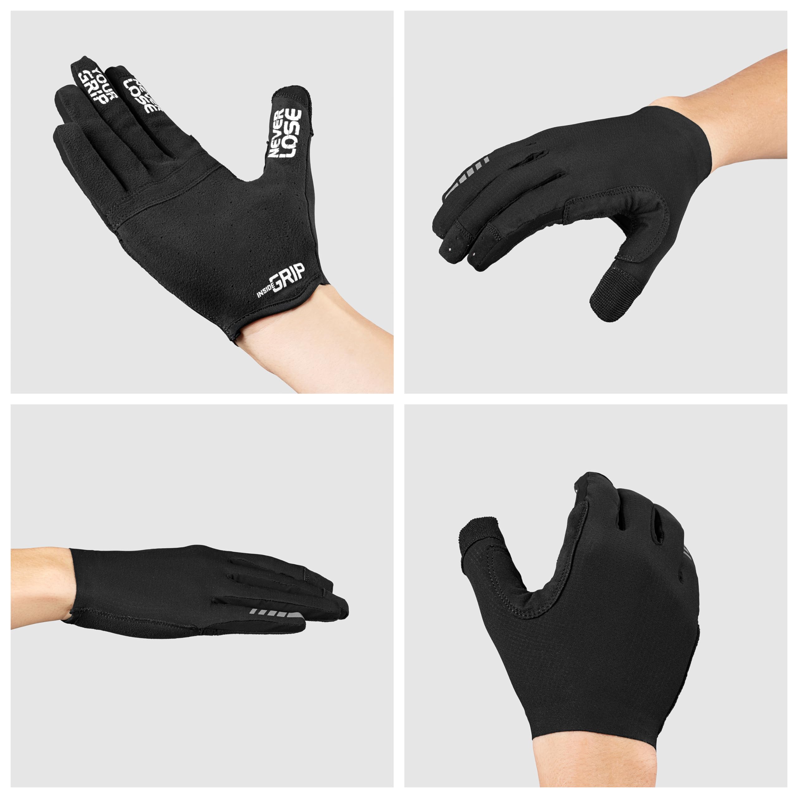 GripGrab Unisex – Erwachsene Aerolite Insidegrip Langfinger Profi MTB Race Handschuhe Mountainbike