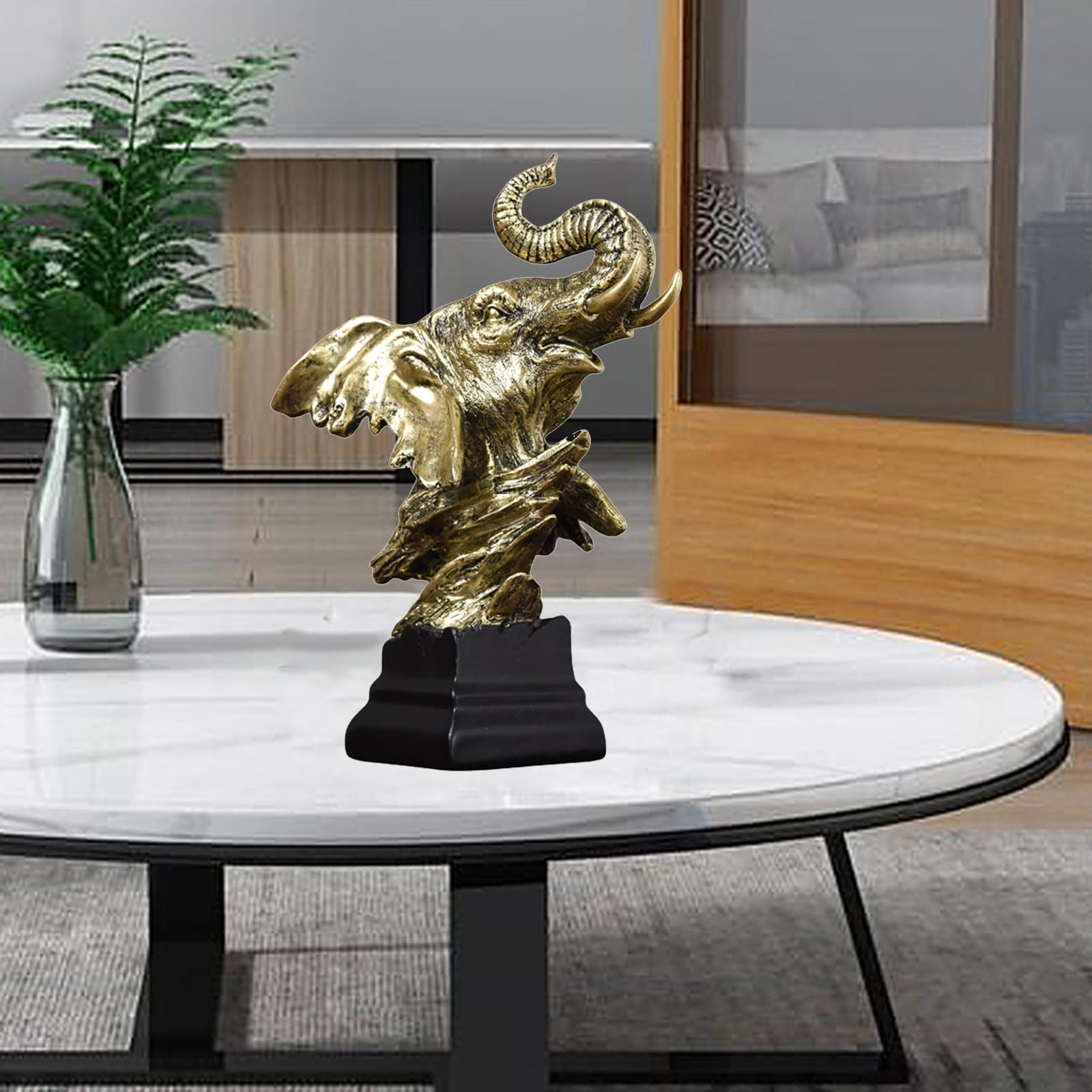 Lion Statue Resin Sculpture, Desk Decor for Men, Animal