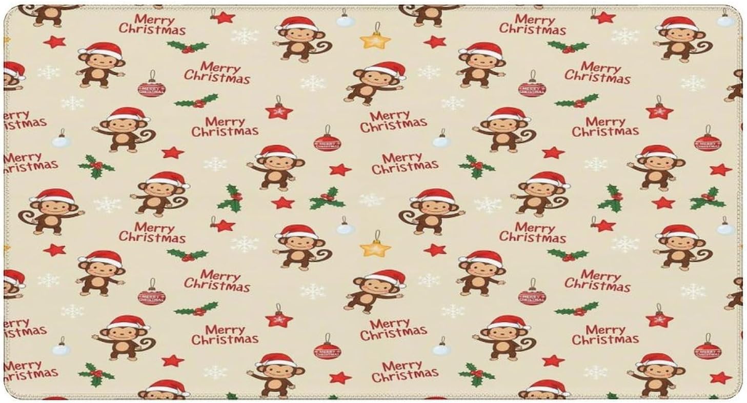 Waterproof Christmas Monkey Desk Pads Protector