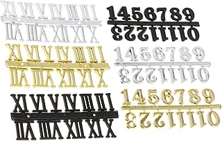 TINEASUR 6piezas Números para Reloj Accesorios De Relojería Números Árabes y Romanos DIY Creativo Compatible Relojes De Fácil Instalación Práctico Colores