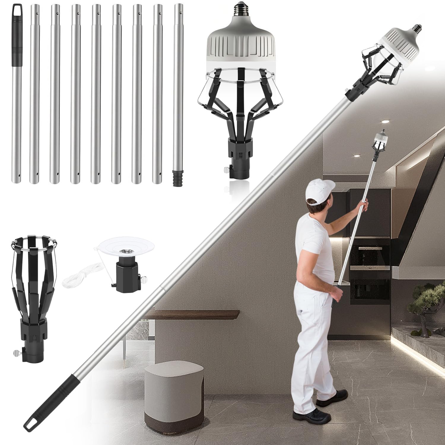 Photo 1 of Allyplay 2026 Upgraded 12FT Light Bulb Changer for High Ceilings