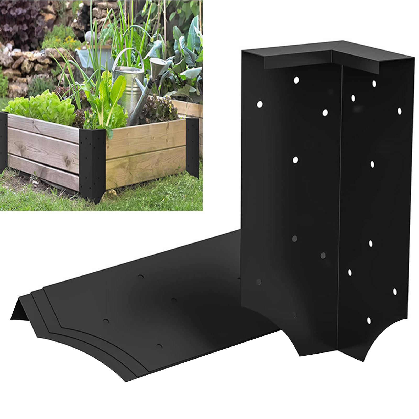 QUARKZMAN Staffe Angolari Regolabili, 4 Pezzi 80 x 40 x 30 Mm in Acciaio Inossidabile, Angolo a L a 90 Gradi, Staffa di Rinforzo con Fessure per Riparazione Mobili, Nero