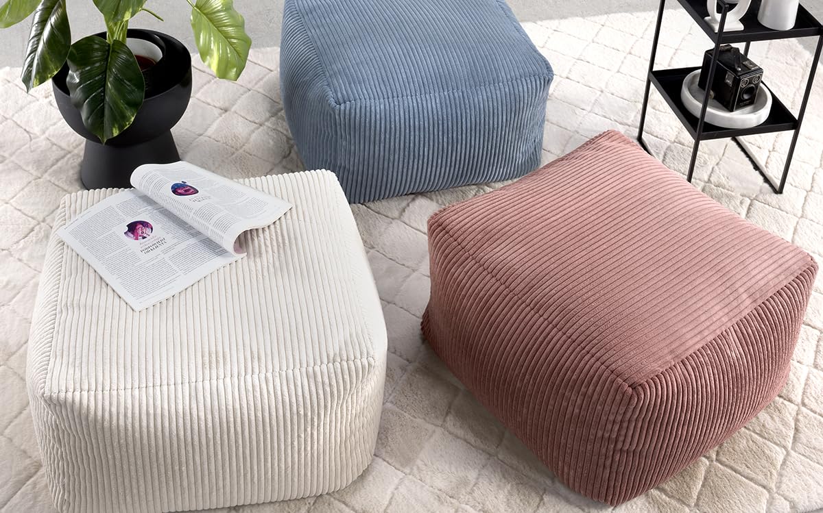 Pouf en Forme de Panda 60 cm - Pouf Blanc pour Enfant - Pouf Panda