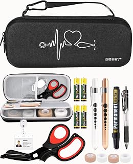 MEUUT Stethoscope Case 15pcs Nurse Essentials Set for Nurses Students Gifts | Stethoscope Case Kit, Medical scissors, LED medical penlights with 4 AAA batteries, Badge Holder, Stethoscope Case accessory