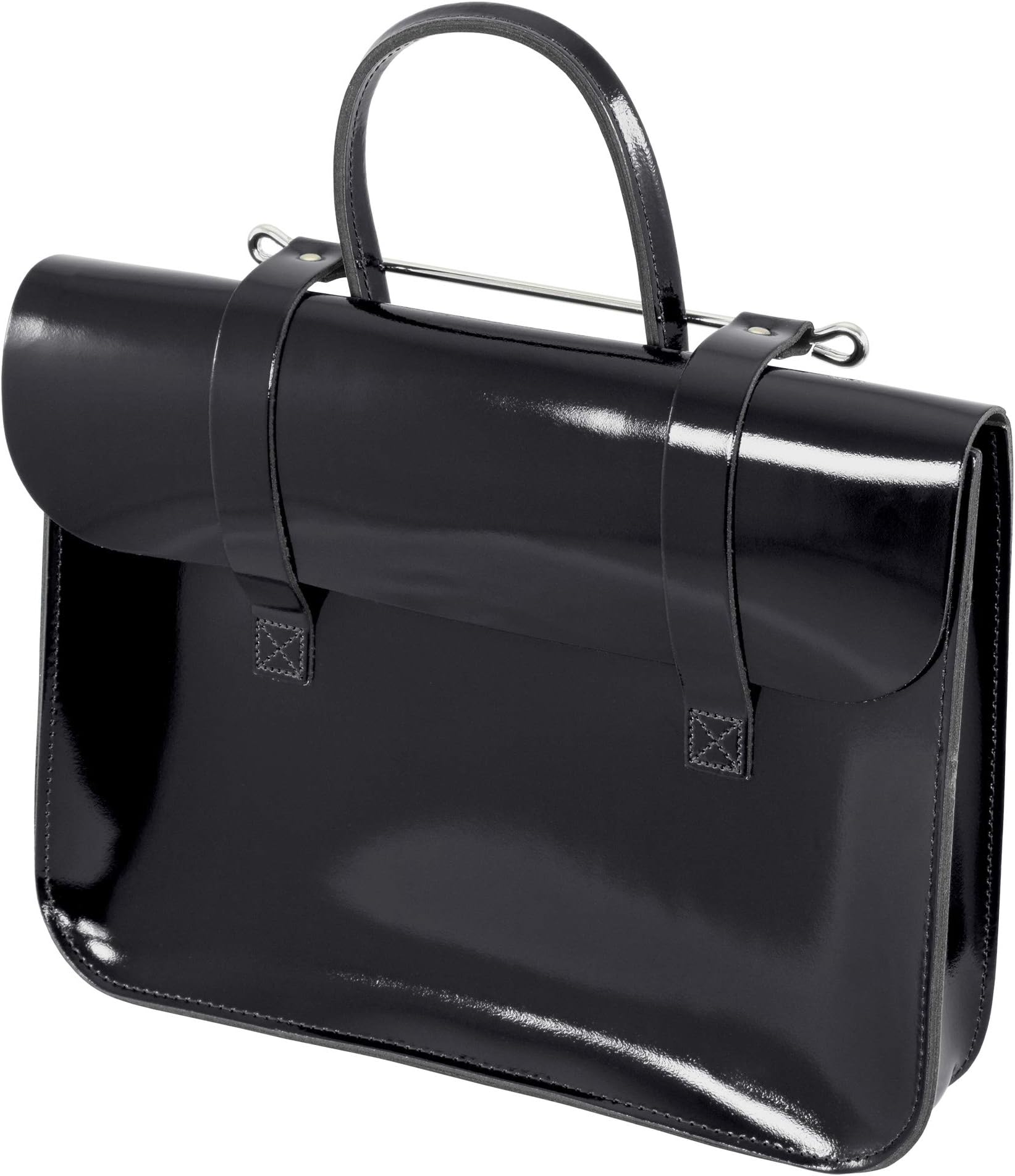 Oxford Traditional Leather MC1-BP Music Case, Shiny Black