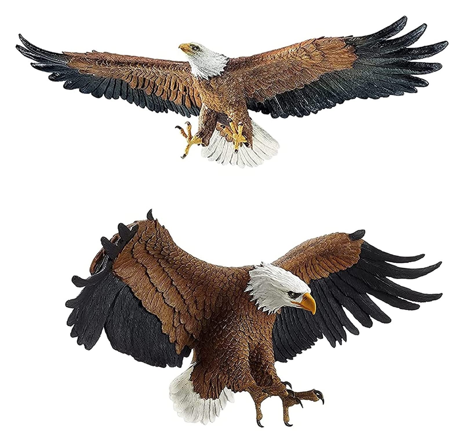 Home Figure Statue Sculpture Statue Free Proud Bald Eagle,Flight Of Freedom American Bald Eagle Hanging Bird Statue,Bald Eagle Patriotic Wall Sculpture(Mix)