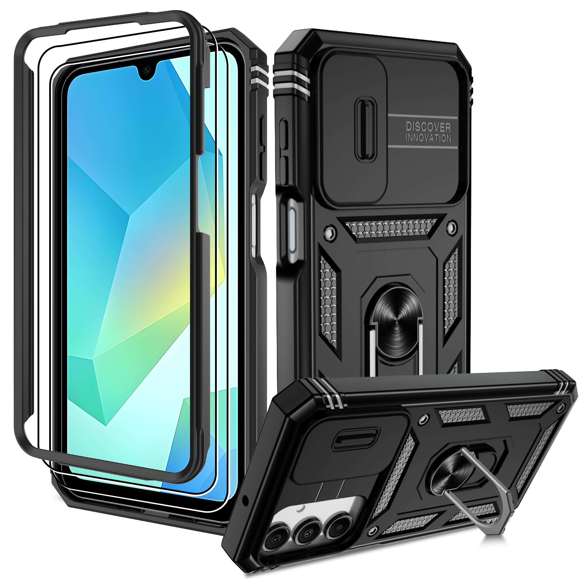 Kompatibel mit Samsung Galaxy Hülle, Eingebetteter Ständer Militärgrad Schutzhülle Handyhülle Starke Stoßfestigkeit Samsung Schutzhülle Samsung Galaxy case Cover