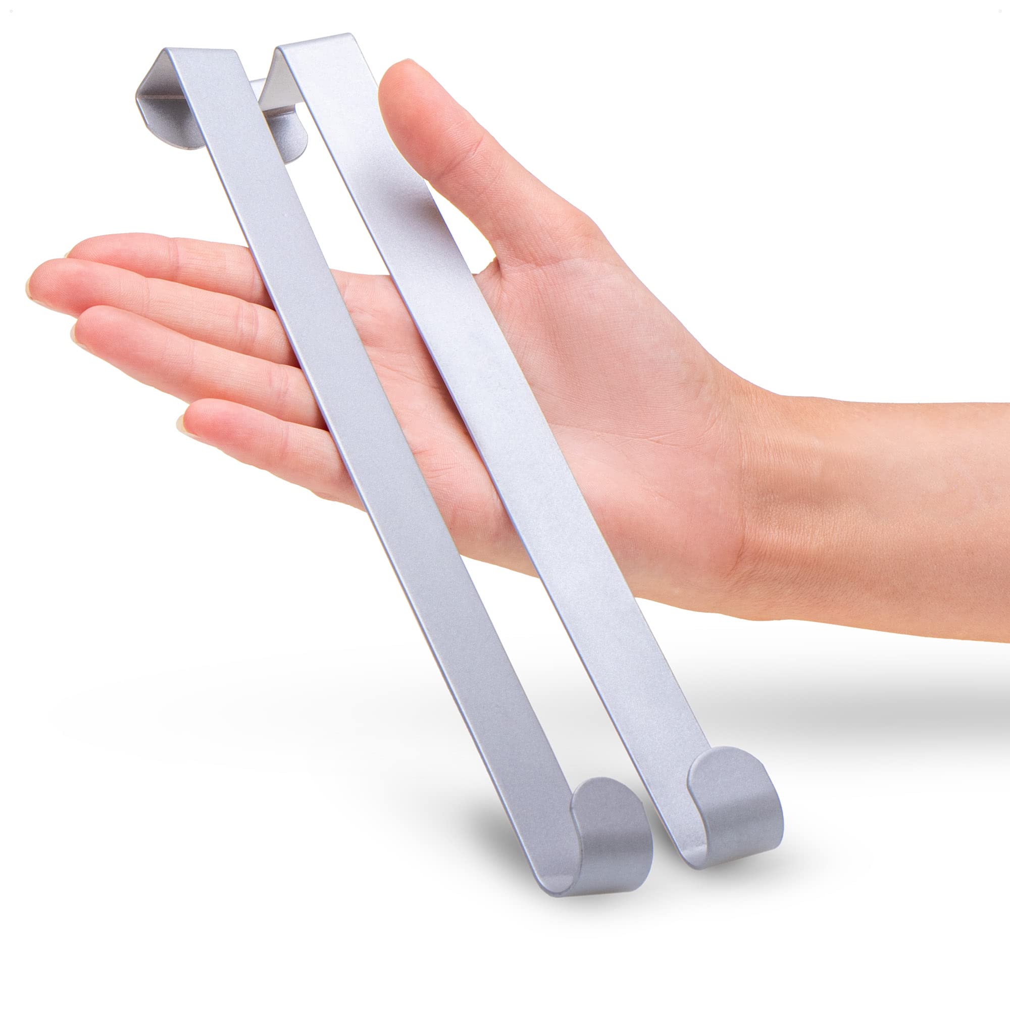 Ganci per porta in acciaio inox 26 cm 2 pezzi per ghirlande e decorazioni