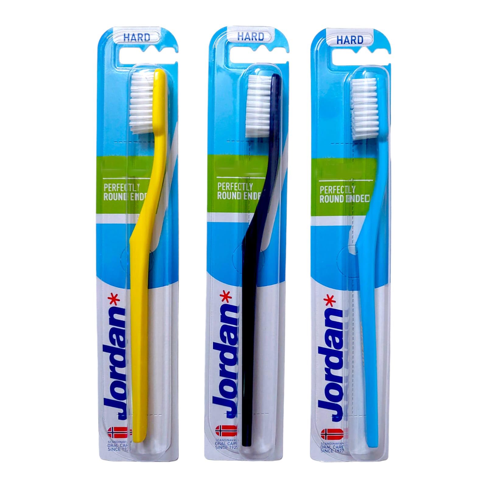 Jordan Hard Bristles Manual BPA Free Toothbrush For Adults & Youths Ergonomic Design (Multicolour) (Pack Of 9)-image-10