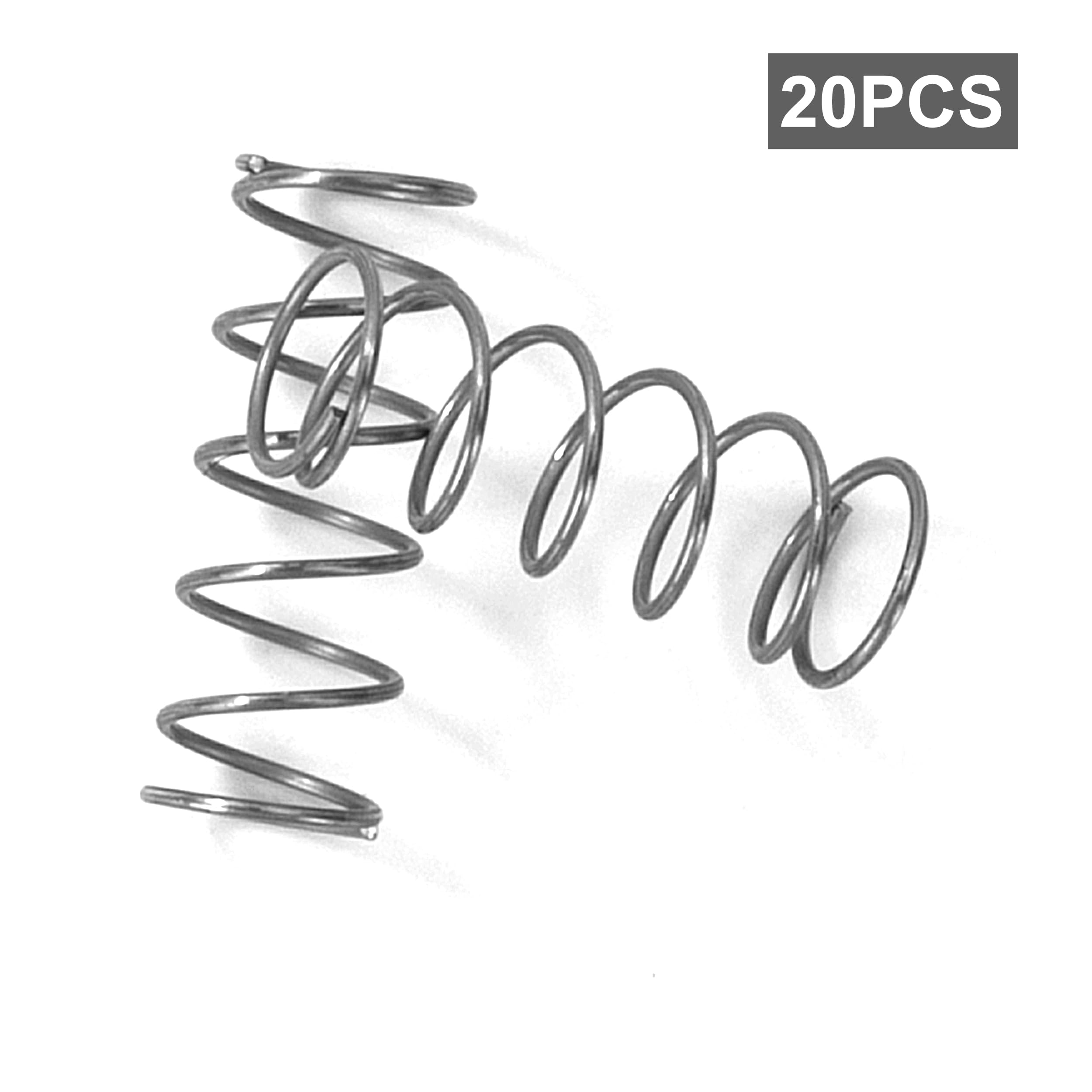 Sprężyny ściskające 10 mm sprężyna ze stali nierdzewnej 304 średnica drutu 0,29 mm średnica zewnętrzna 4 mm siła sprężyny 0,18 kg 20 sztuk