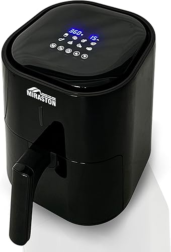 Freidora de aire de 4.5 cuartos de galón, control táctil digital compacto, fácil de cocinar y recalentar, freidoras de aire de encimera para cocina,