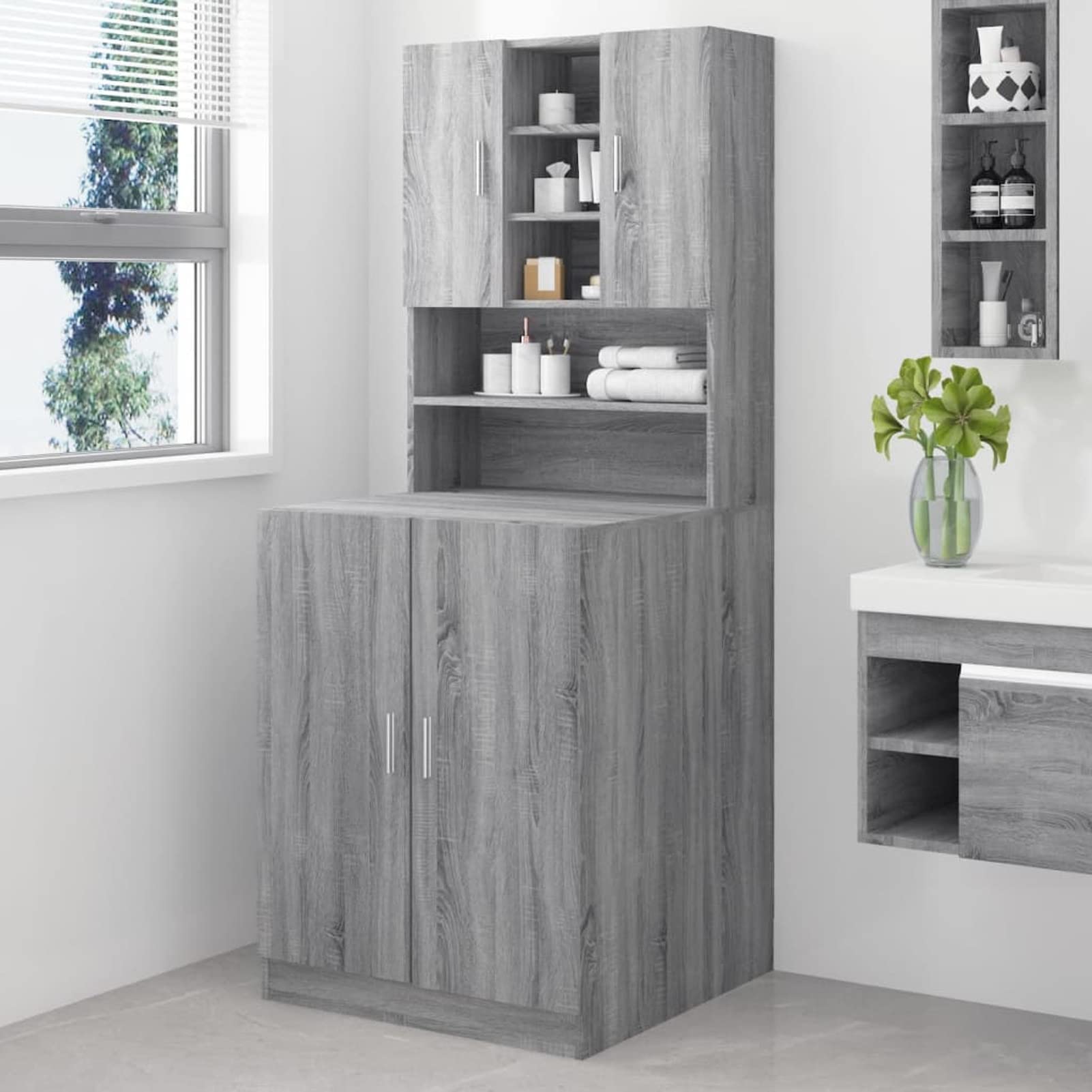 Table à Manger En Bois Gris Sonoma 140 X 74,5 X 76 Cm - Robuste, Moderne, Pour Salle à Manger Ou Cuisine - 9
